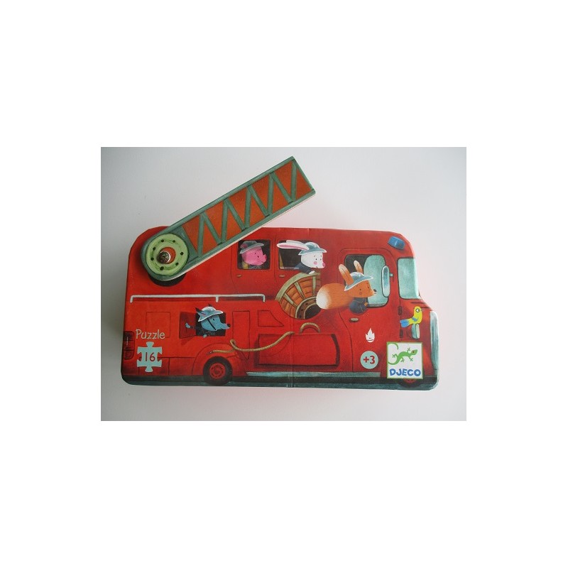 puzzle camion de pompiers 16 pièces - Djeco puzzle camion de pompiers 16 pièces - Djeco