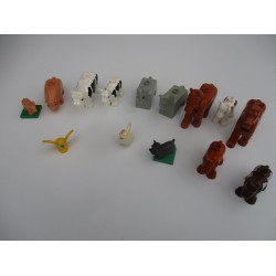 Duplo  14 animaux de ferme : chevaux ,vache, cochon, chien oiseau vintage
