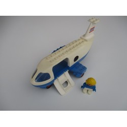 Duplo 2678 jumbo jet avion et pilote Légo vintage