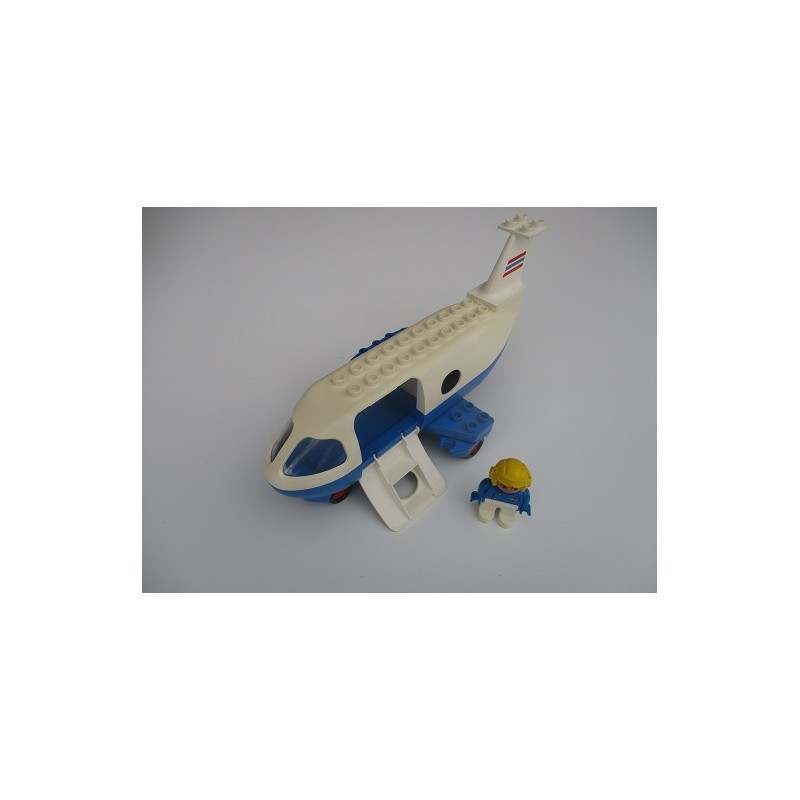Duplo 2678 jumbo jet avion et pilote Légo vintage