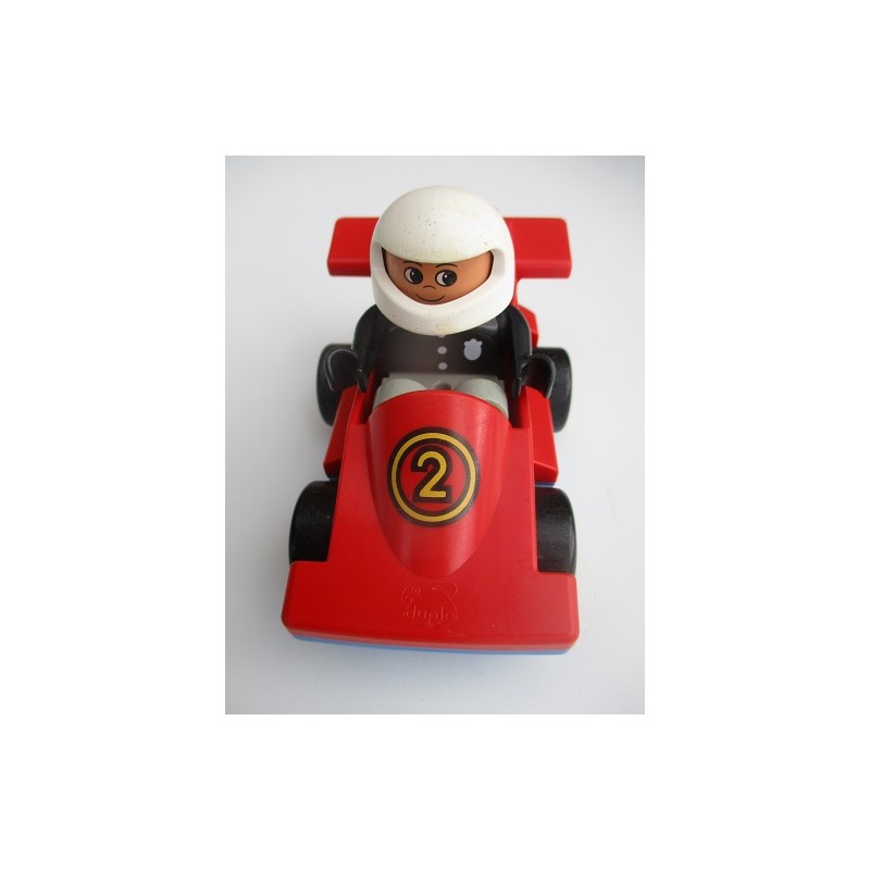 Duplo 2607  voiture de course formule 1 et chauffeur Légo