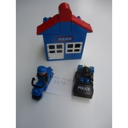 Duplo police légo poste de police moto et voiture de police