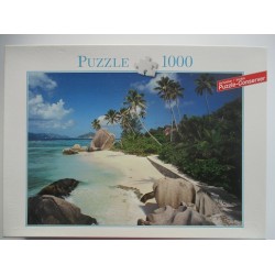 puzzle 1000 pièces plage cocotier